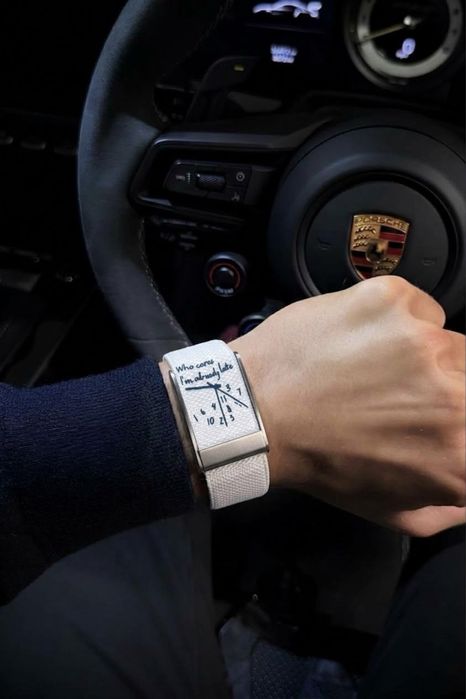 Текстильний браслет «Who cares I’m already late» (Rolex & Greece Style)