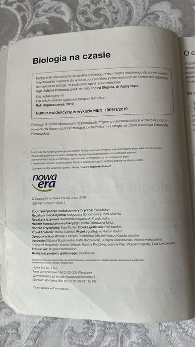 Biologia na czasie 1 zakres podstawowy
