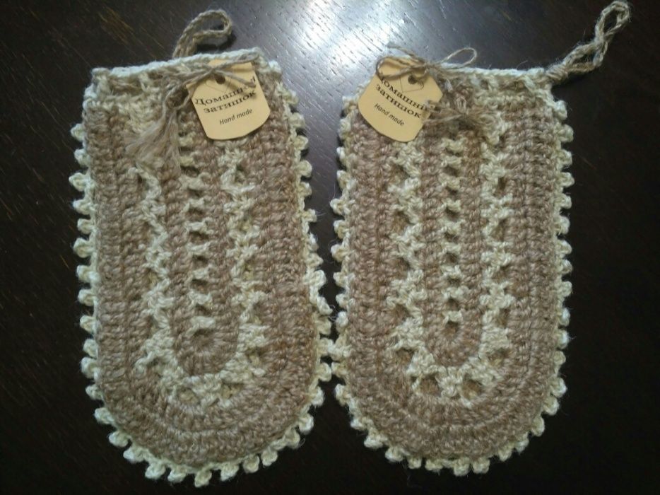 Эко-мочалки и шапки для дома и бани