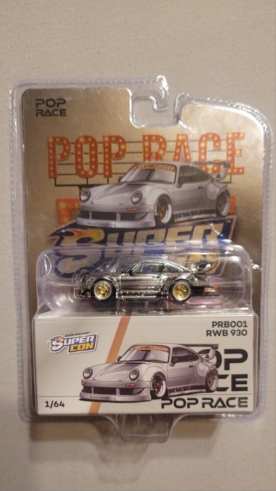 Pop Race Porsche RWB 930 Rauh-Welt Begriff Silver Chrome Las Vegas Event