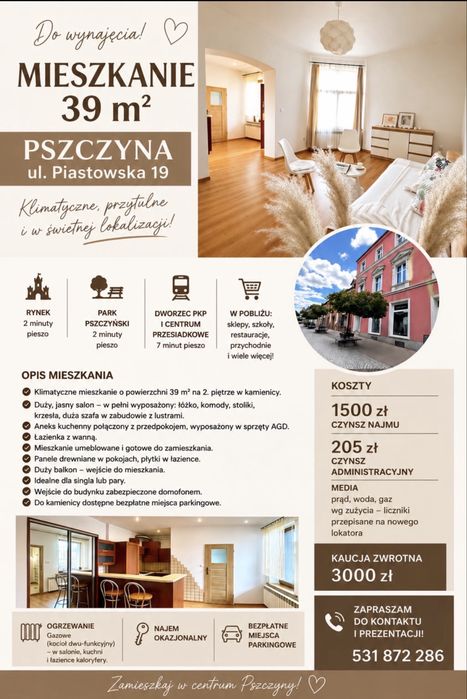 Mieszkanie do wynajecia Pszczyna