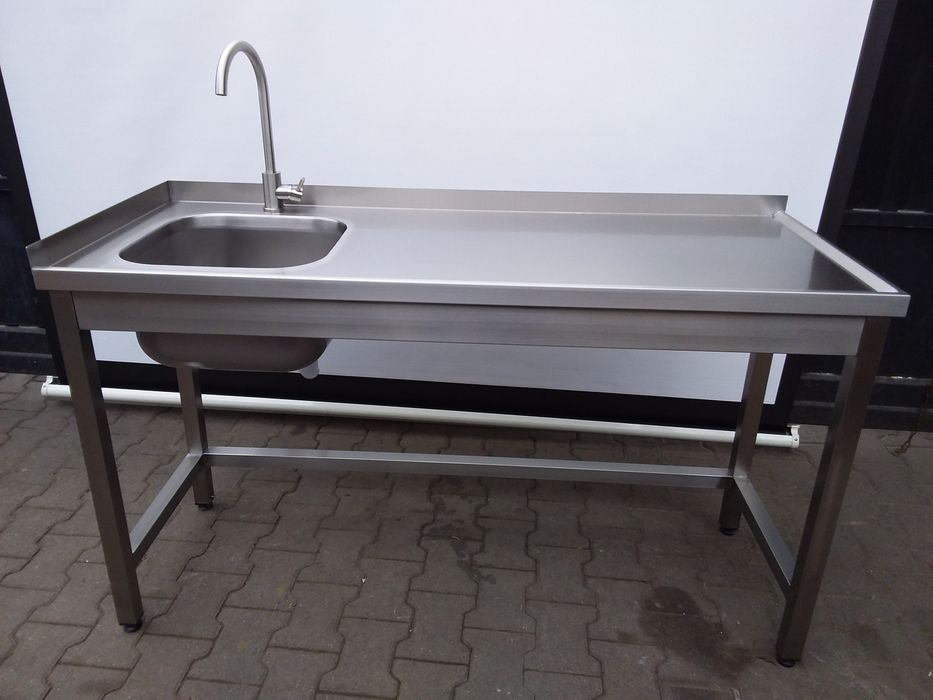 Zlewozmywak zlew 60x150cm stół ze zlewem roboczy nierdzewny wysyłka