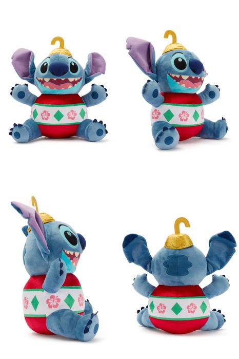 Peluche Disney Stitch e Angel vestidos de Natal