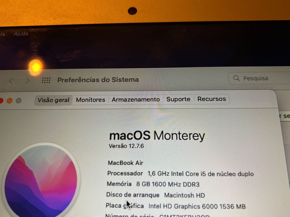 Macbook air A1466 13 polegadas