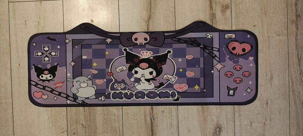 Podkładka pod mysz klawiaturę Kuromi antypoślizgowa 80x30 cm