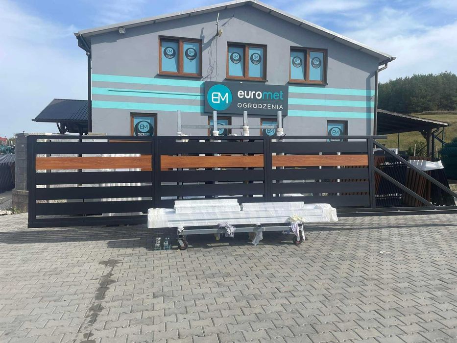 PROMOCJA Słupek ogrodzeniowy 40x60mm 200cm oc+ ral grafit czarny