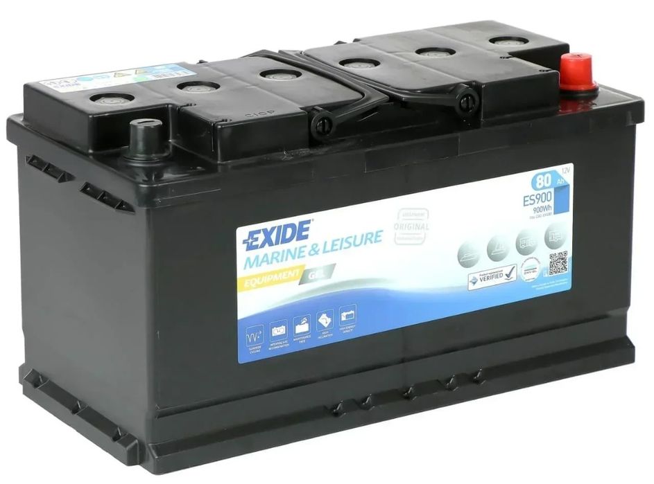 3,5kWh Magazyn energii  bank energi 4x Akumulator żelowy EXIDE   super stan  80Ah 540A  do kampera, na kemping, jacht ,UPS, off-grid