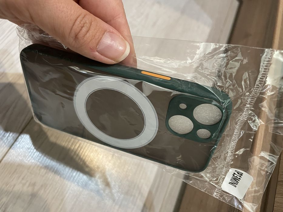 iPhone 13 apple mini case etui zielony pomarańczowy szery