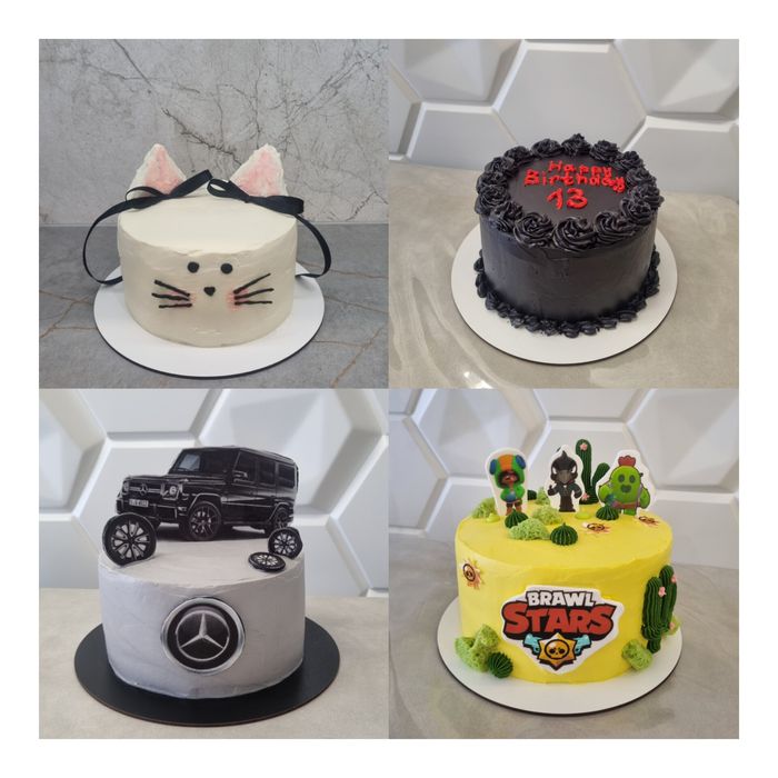 Торти, пляцки, ягідні чізкейки та кекси