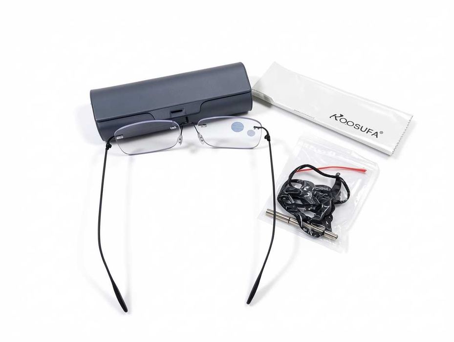 K229 Okulary Patentki Bezramkowe Do Czytania Koosufa +1.00 Dioptrii Z Filtrem Blue Light Etui Akcesoria