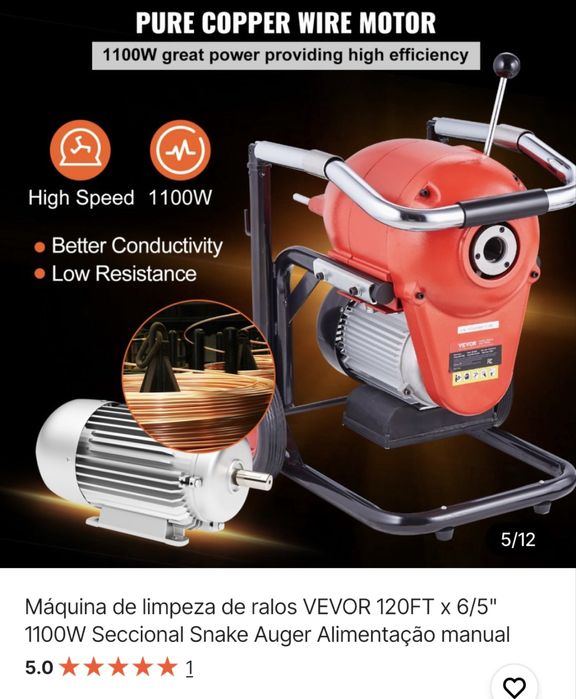 Vendo Maquina de Desentupir Esgotos  Nova