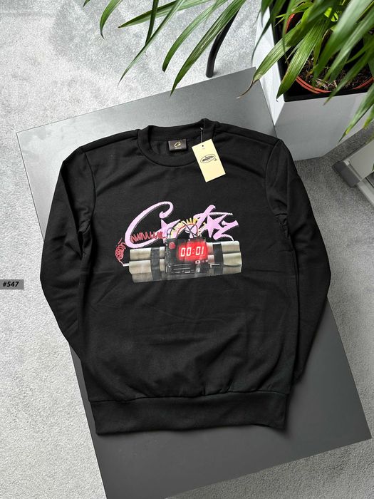 Черная кофта Corteiz NO TIME 4 LUV » Новый свитшот Кортез »  С М Л ХЛ