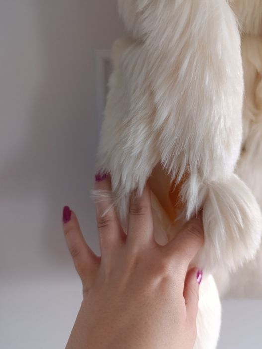 Kremowa kamizelka futerko 34 36