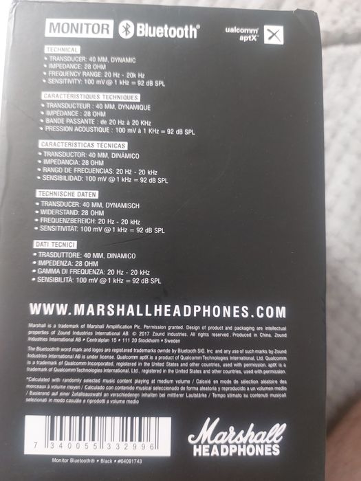 Marshall Monitor Bluetooth