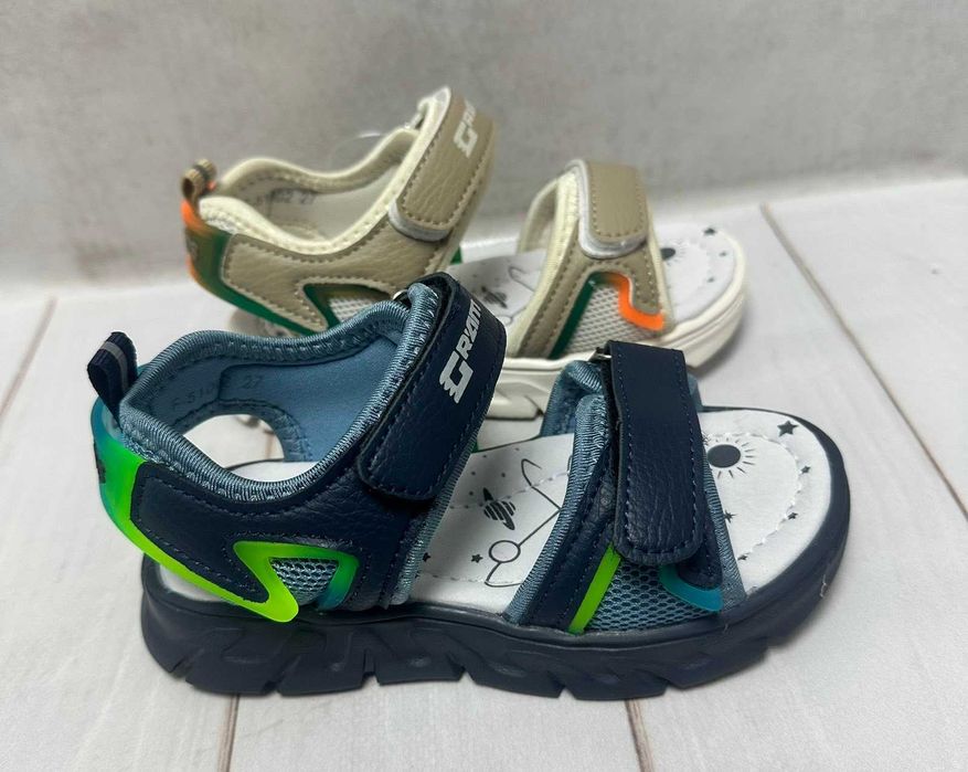 Босоніжки Girnaive для хлопчика 27-32 сині/бежеві