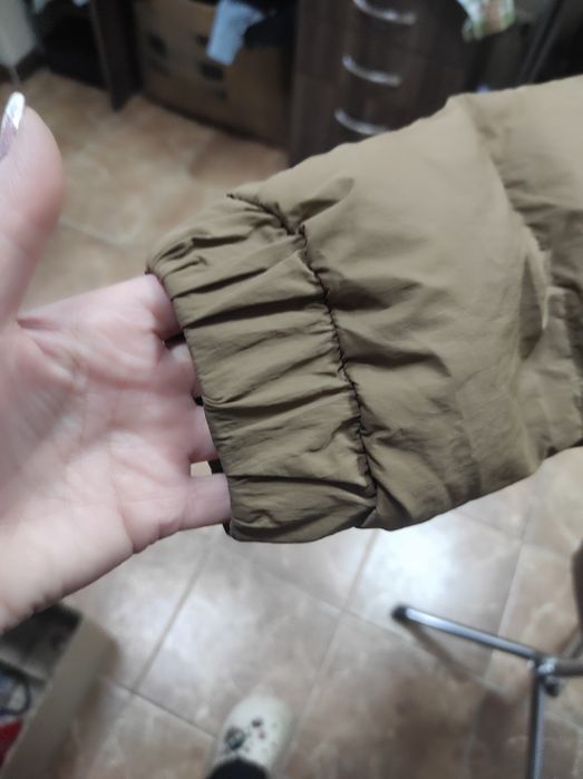 Шоколадний натуральний пуховик