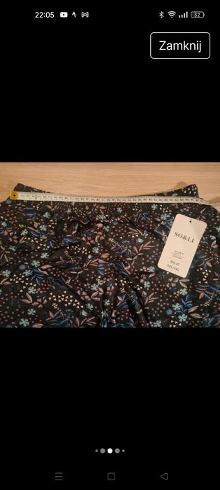 Duże, dzianinowe spodnie 8XL