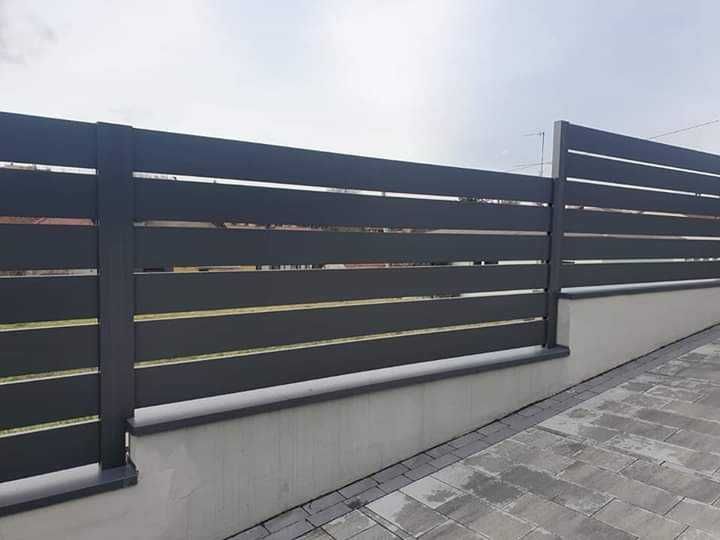 Ogrodzenie panelowe 35zł/mb 123cm fi4 malowane słupek 40x60 obejmy