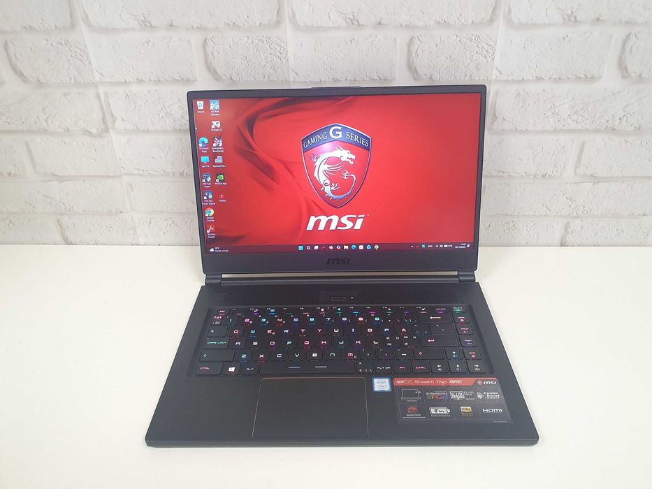Игровой ноутбук БУ Днепр гарантия ∎ MSI GS65 Stealth 8RE-033NE ∎ Core i7-8750H ∎ DDR4-16GB ∎ 144 Гц ∎ ARGB ∎ GTX 1060-6GB