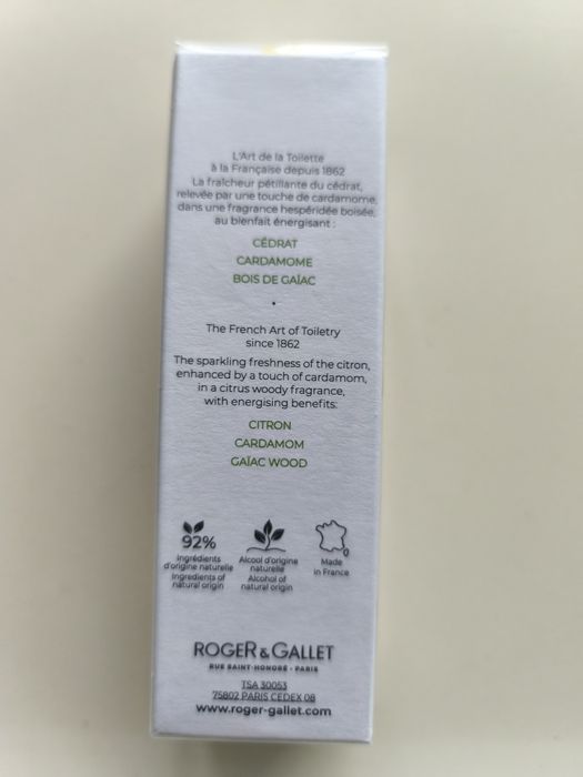 Eau parfumee bienfaisant Roger & Gallet