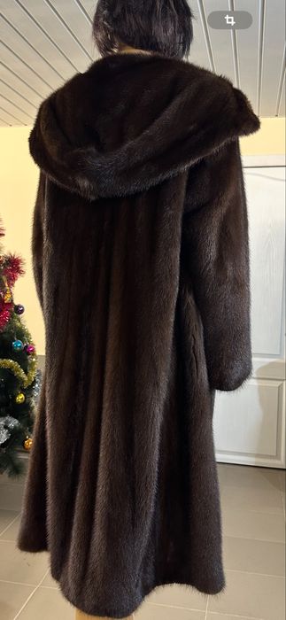 Рр 52. Норковая шуба 120 см. ‘ шоколадка’ Греуия