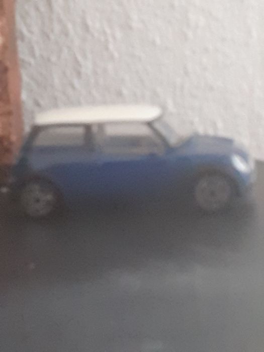 Carro Mini Cooper azul miniatura Réplica 14 cm