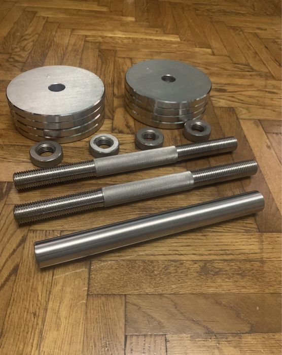 Гантелі розбірні металеві сталеві 8 до 100 кг 1/2шт 20 30 40 гантели