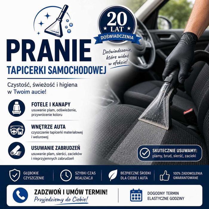 PROFESJONALNE PRANIE TAPICERKI - dywany narożniki kanapy fotele skóry
