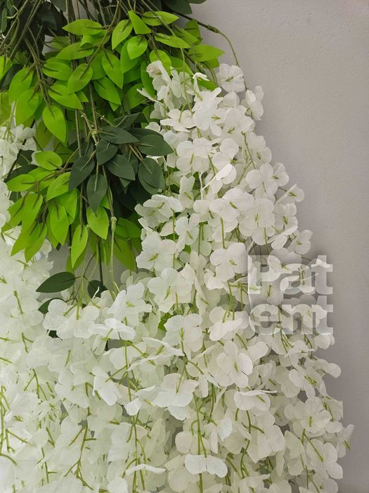 Wisteria biała jasna glicynia sztuczna girlanda dekoracja 12 sztuk