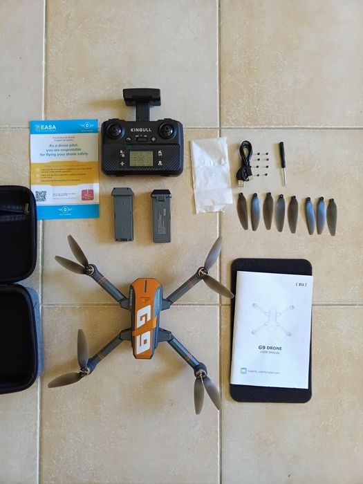 Drone Kigull GPS G9 4K, usado 1 vez, como novo