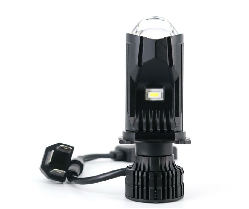 Комплект матричных лед ламп H4 линза дальний ближний свет biled лінза