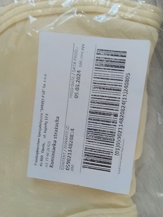Kominiarka strazacka sprzedam nowa faktura kominiarki
