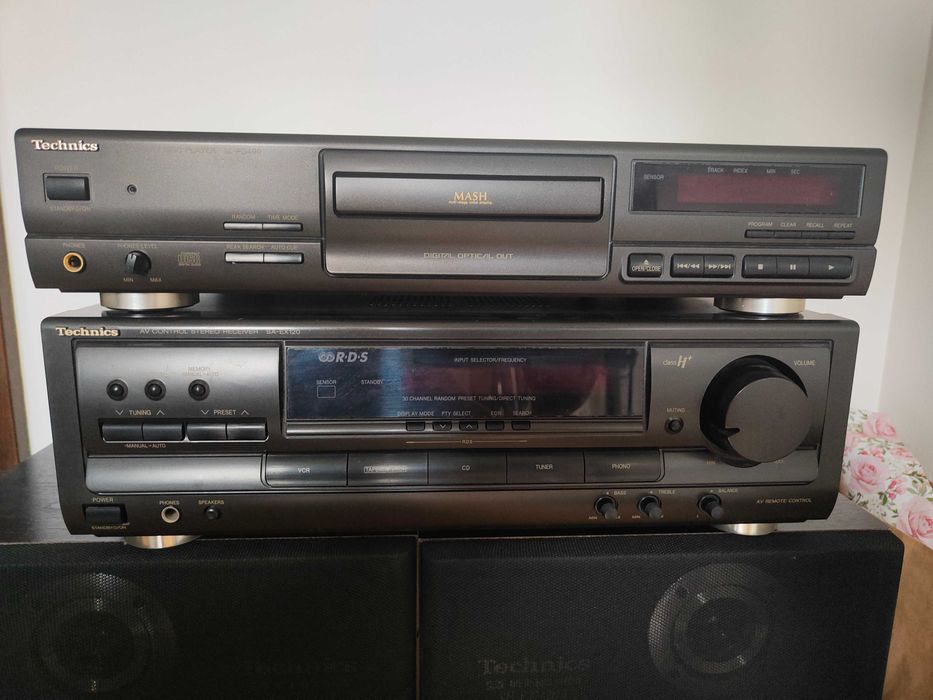 Sprzedam zestaw Technics Amplituner,Radio, CD z kolumnami