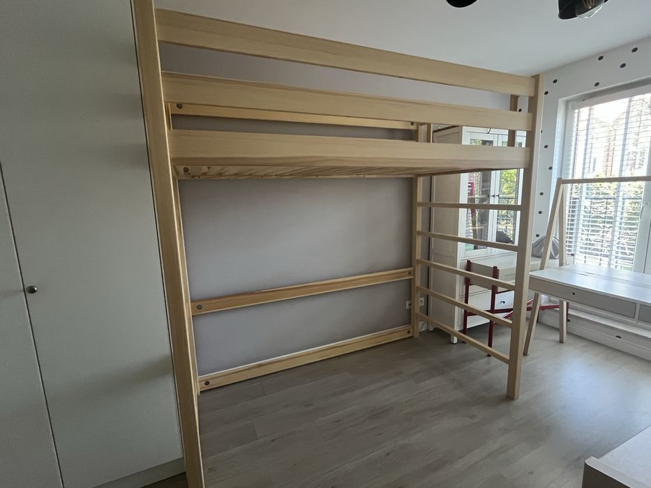 Lóżko drewniane na antresoli N-wood
