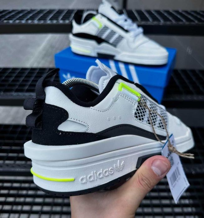 Мужские кроссовки Адидас белые кожаные Adidas натуральная кожа