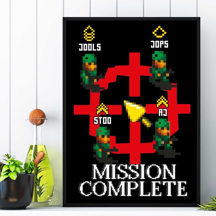 plakat A3 gra cannon fodder, plakat A3 gry retro na komputer amiga