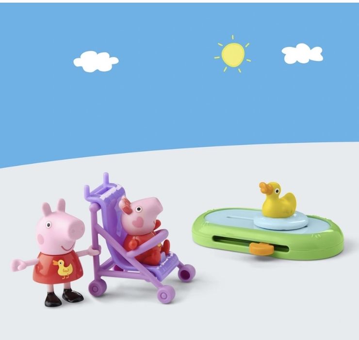 Свинка Пеппа Еві Сестрички на прогулянці Peppa Pig Evie Baby park fun