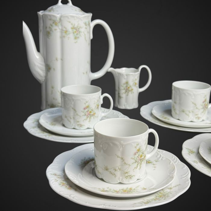 Serwis kawowy rosenthal monbijou grune ranke dla 6 osób B5/050305