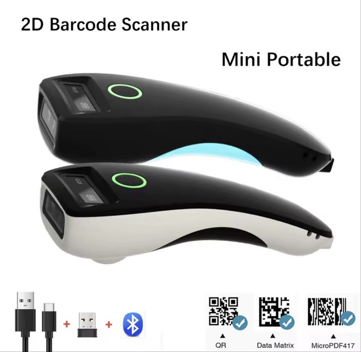 Scanner de Códigos de Barras 2D Bluetooth / Wireless / USB