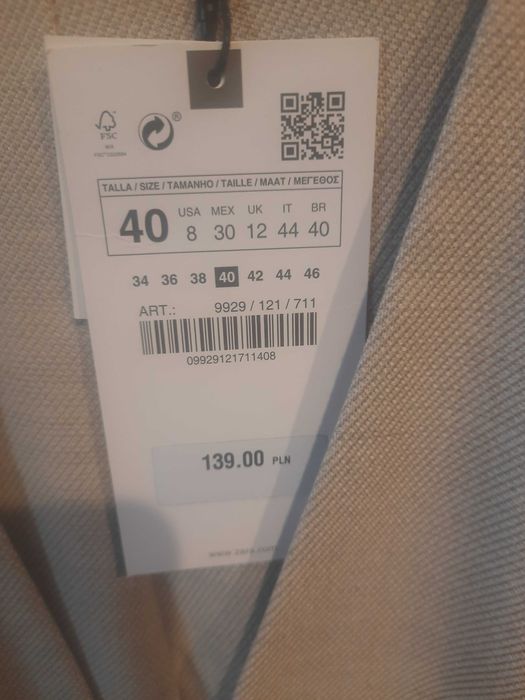 Garnitur damski rozm. 40 Zara