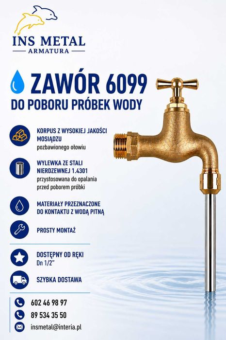 BEULCO 6099 Zawór do Poboru Próbek Wody 1/2" Kurek Probierczy