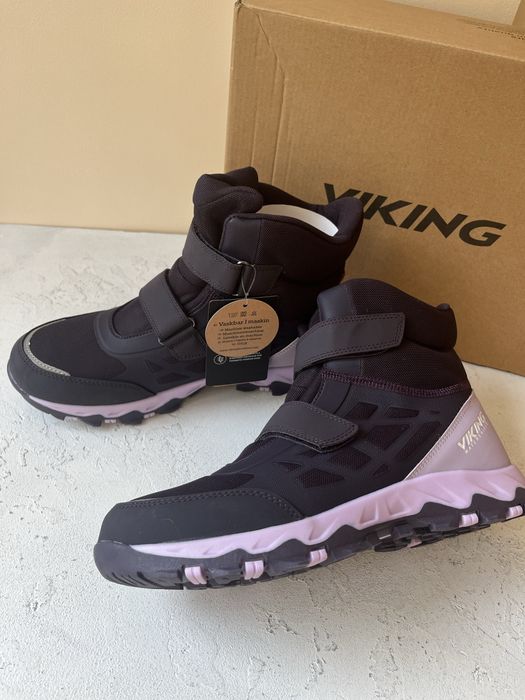 Зимові водонепроникні черевики Viking Track Warm WP 2V на липучках, 41 EU (27 см)