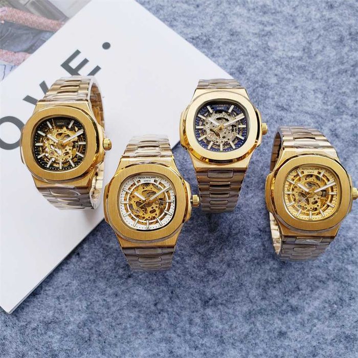Годинник Patek Philippe Nautilus skeleton dial gold