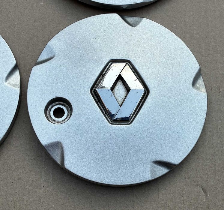 DEKLE kapsle dekielki oryginalne RENAULT komplet 4 sztuki super stan
