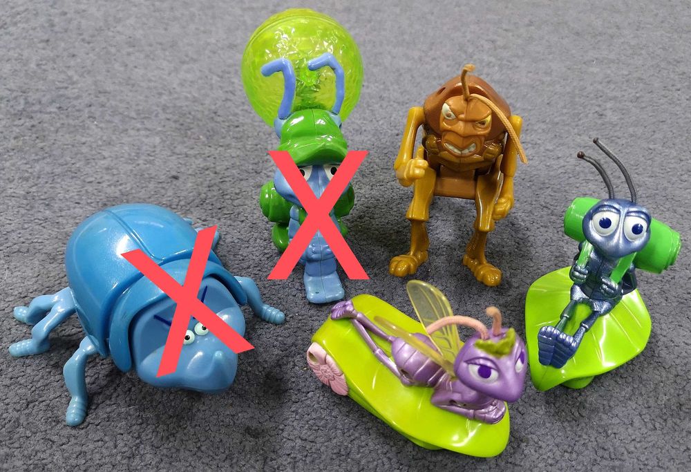 Disney Pixar (clássicos) - Os Incríveis / Monstros & Companhia + Universidade / Uma Vida de Inseto / Carros (figuras / bonecos)