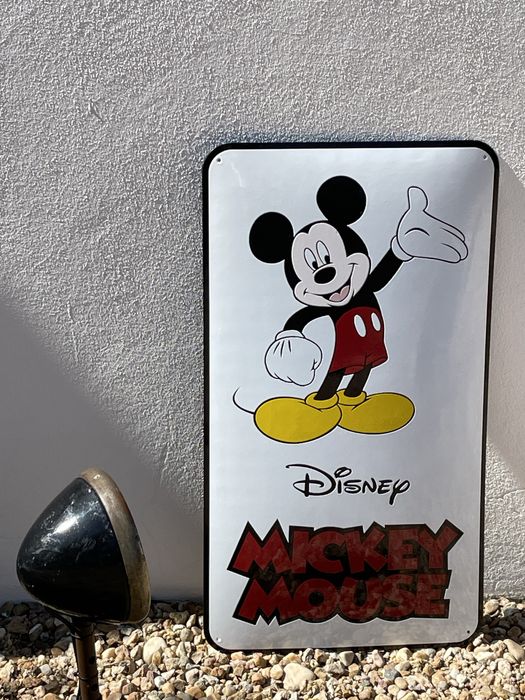 Placa esmaltada Mickey Mouse 90x50cm