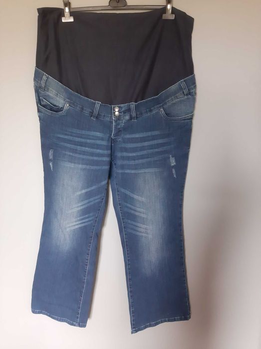 Spodnie jeansy denim ciążowe 44 xxl 50 5xl niebieskie