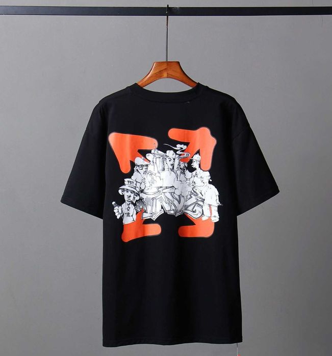 Czarny T-shirt Off-White Cartoon Graffiti Arrows 3xl