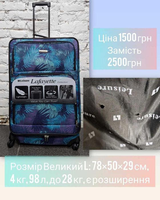 Валіза (чемодан) Уцінка , вітринні варіанти