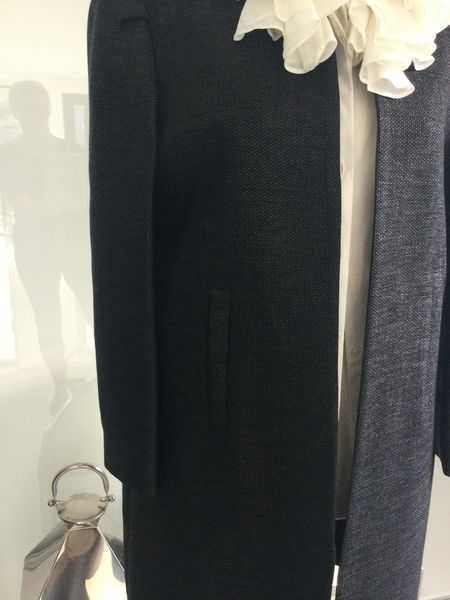 Zara Płaszcz  elegancki Trend Hit Czarny